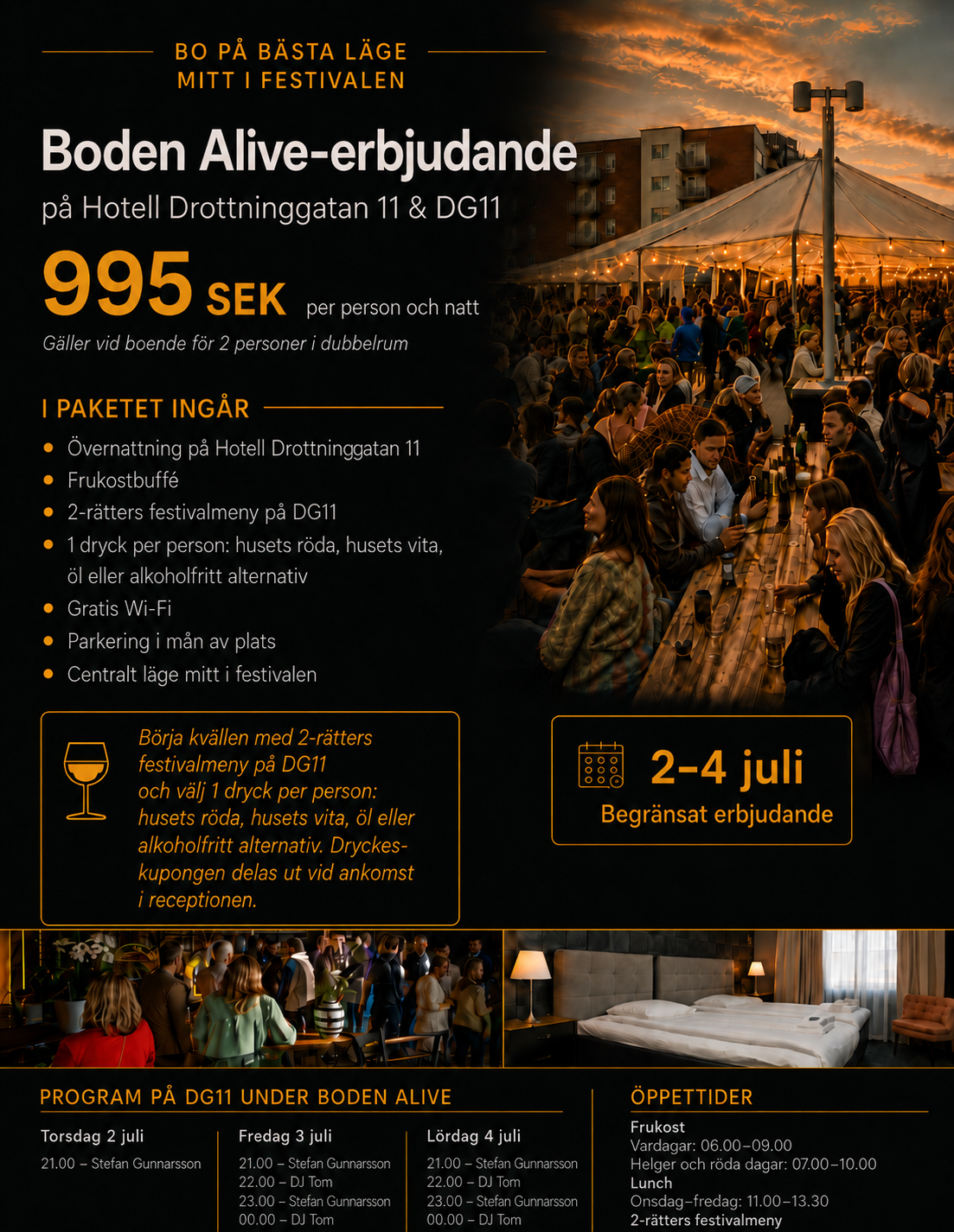 Boden Alive-paketet 2–4 juli 2026