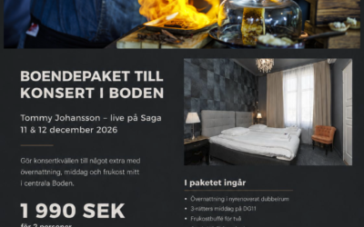 Boendepaket till konsert i Boden 11 & 12 december 2026
